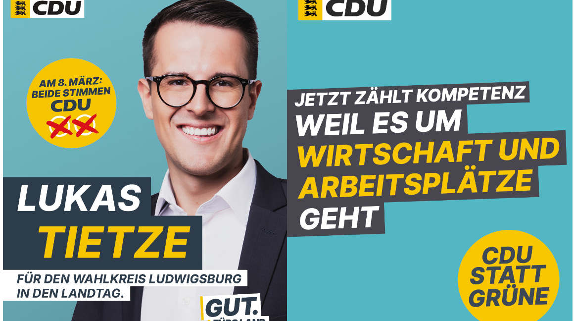 Lukas Tietze f�r den Wahlkreis Ludwigsburg